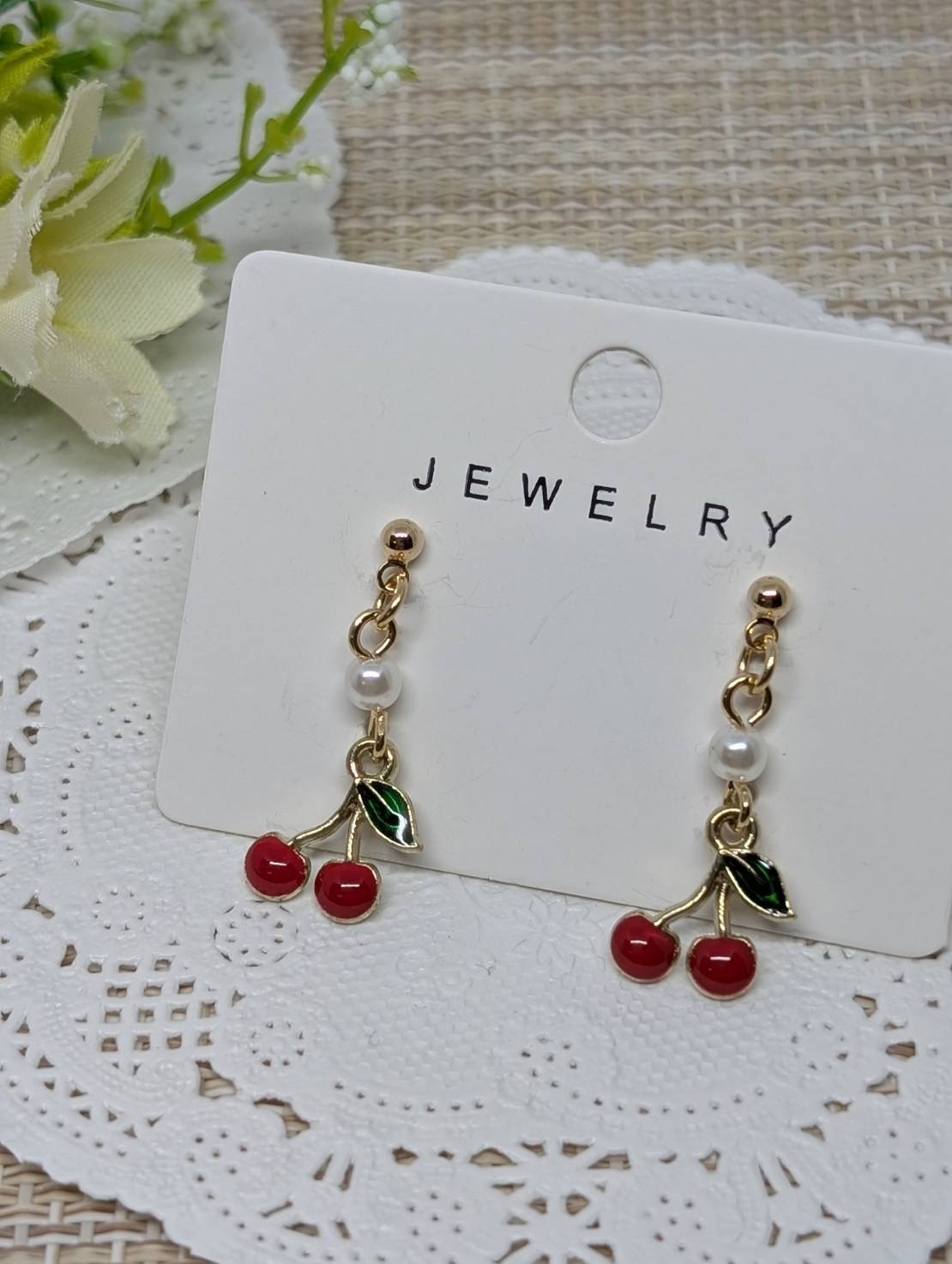 さくらんぼピアス