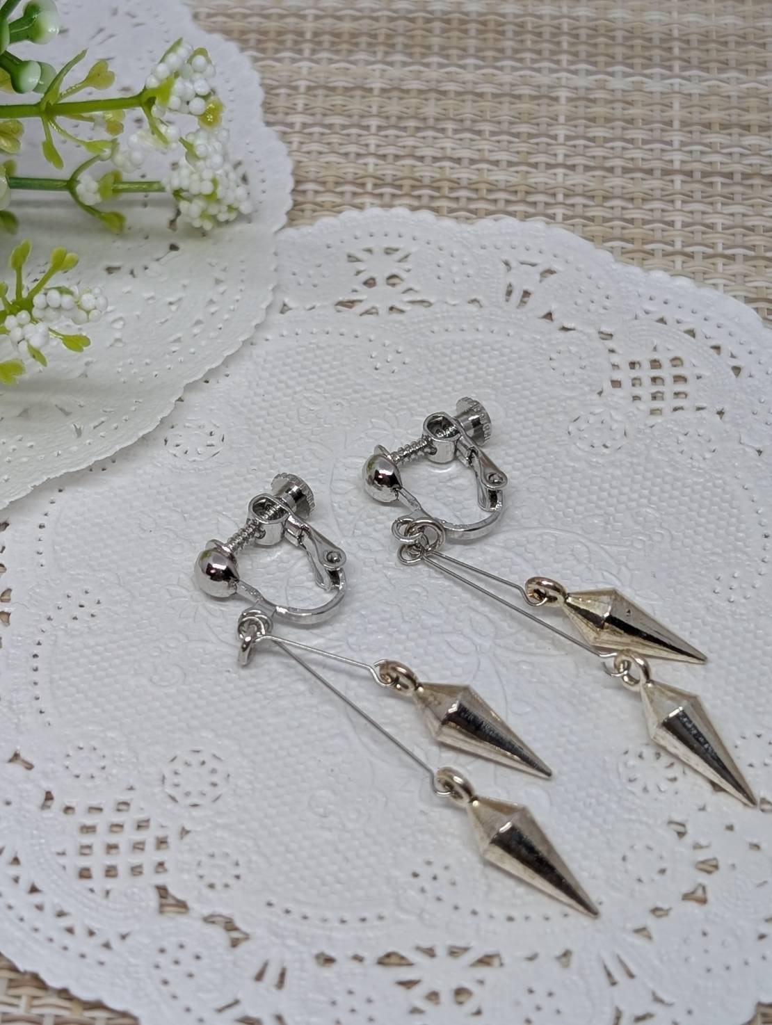 メタルスタッズのイヤリング